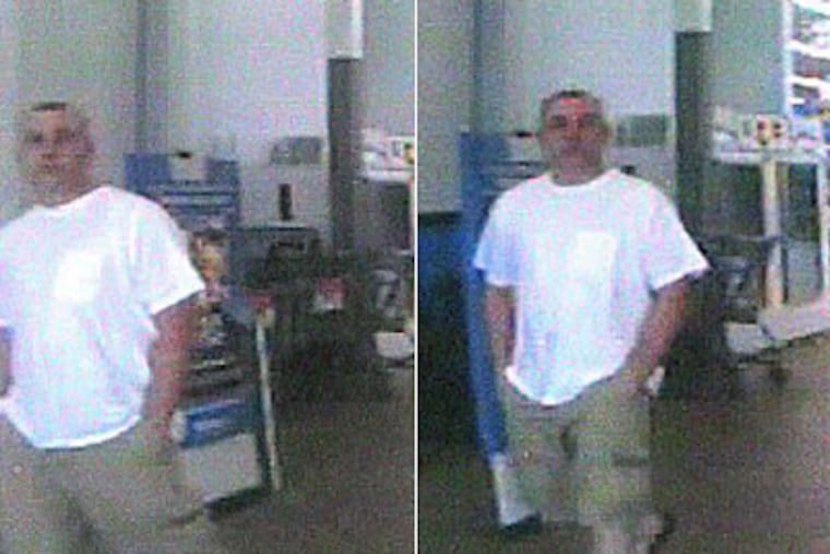 These images from a Wal-Mart security camera shows the "person of interest" whom police are seeking in connection with a sexual assault in Montgomery County.