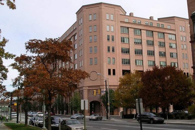 Forum Place, an office building in Harrisburg, whose financing included a defaulted bond issue and a criminal case that put an investment banker in prison.