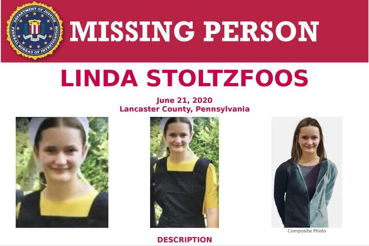 The FBI's Missing Person poster for Linda Stoltzfoos, whose remains were found this week.