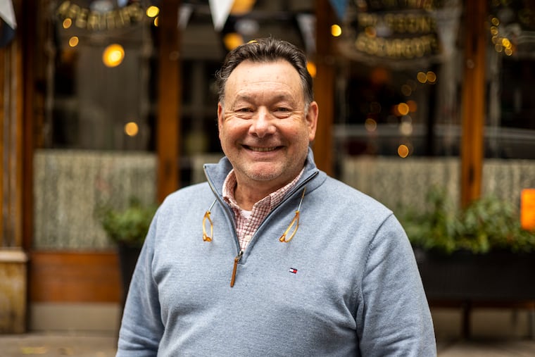 Olivier Desaintmartin outside of Caribou Cafe, which he sold on Dec. 4. After working for nearly 45 years in kitchens in his native France and in the Philadelphia area, said he would consult.