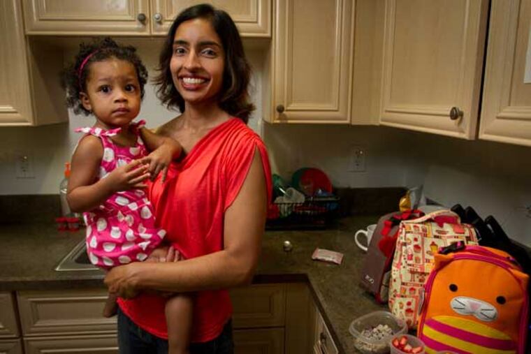 Anita Garimella Andrews, mother of 16-month-old Sanaa, with lunch made for her daughter to take with her to daycare. ( ALEJANDRO A. ALVAREZ / STAFF PHOTOGRAPHER )