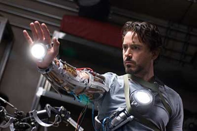 Robert Downey Jr. plays Tony Stark, Iron Man’s creator and alter ego. The film is based on the work of comic artist Stan Lee.
