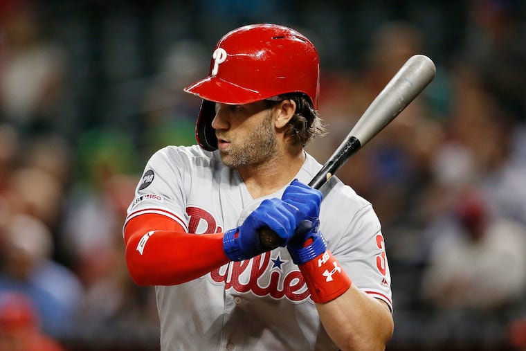 Phillies star Bryce Harper batted in the leadoff spot for the fifth time this season on Friday night in San Francisco.