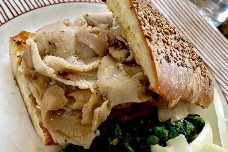 Roast pork sandwich at Mr. Joe's Cafe.