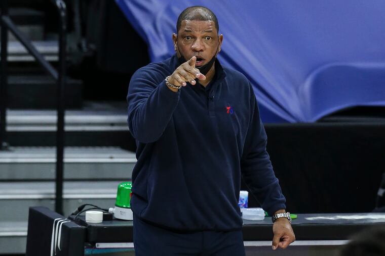 Doc Rivers' Sixers have a two-game lead over second-place Brooklyn in the NBA's Eastern Conference.