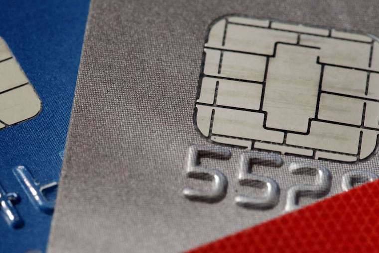 The new cards have chips embedded in them and must be dipped into new card readers.