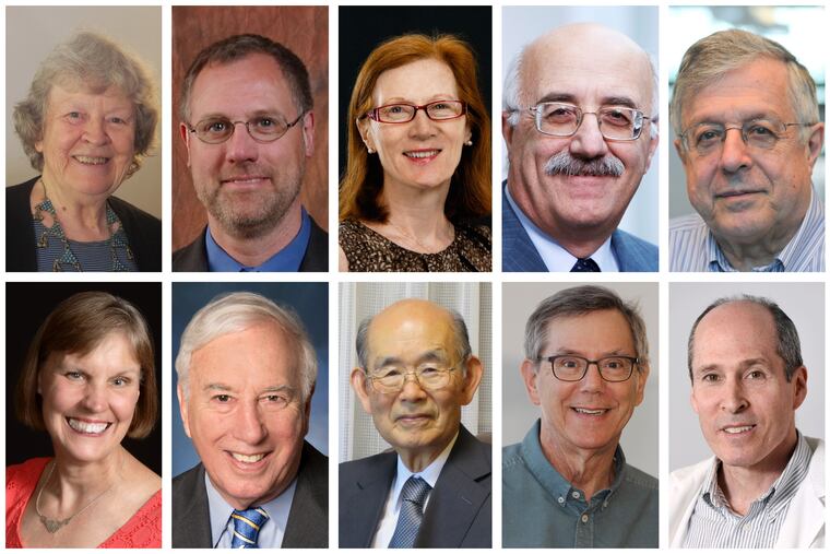 The 2020 Franklin Institute Laureates. (Top row, left to right) Barbara H. Partee, Henry C. Kapteyn, Margaret M. Murnane, Michele Parrinello, Roberto Car. (Bottom row, left to right) Monica G. Turner, C. Daniel Mote, Kunihiko Fukushima, Arthur D. Levinson, Jeremy Nathans.