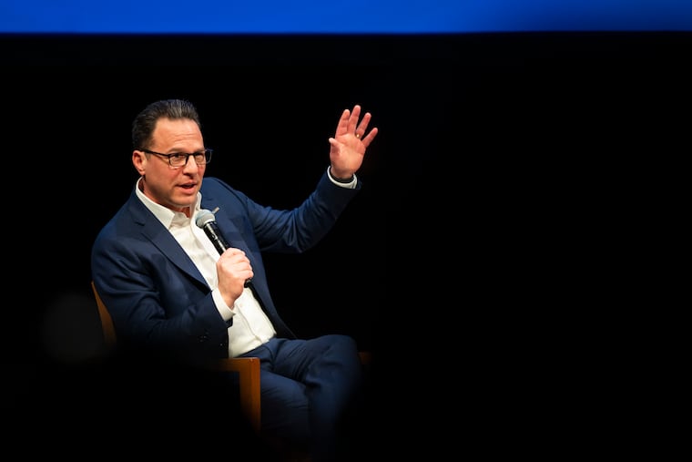 Governor Josh Shapiro discusses his new memoir at Villanova University on Saturday, Feb. 28, 2026.