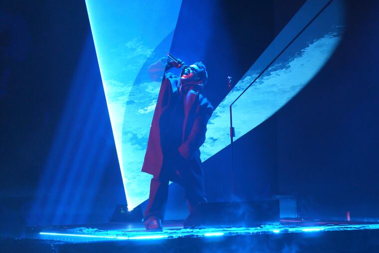 The Weeknd performs a medley during the 67th annual Grammy Awards in February in Los Angeles. He plays two nights at Lincoln Financial Field this summer.