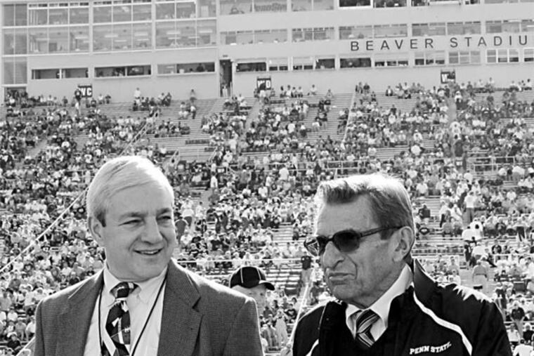 Alumni said penalties were based on unproven criticisms of Graham Spanier (left) and Joe Paterno. (AP Photo)