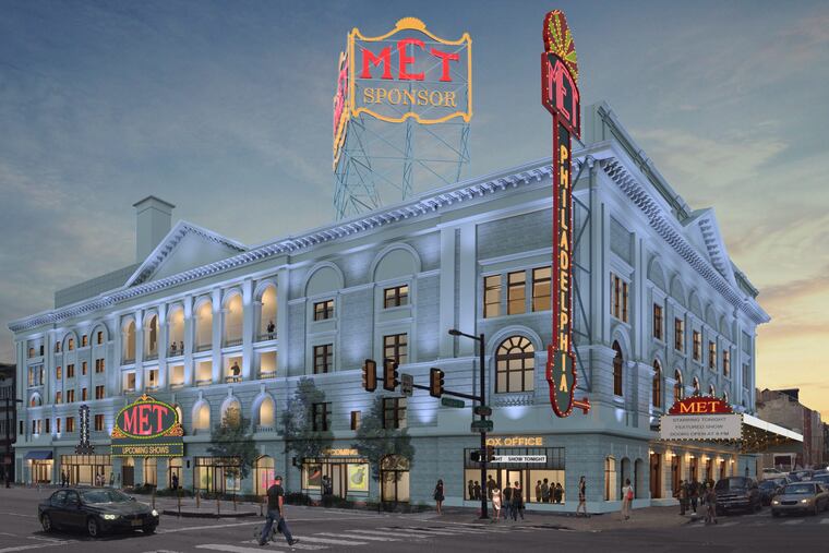 Artist's rendering of Metropolitan Opera House at 858 N. Broad St. following renovations. Credit: Atkin Olshin Schade Architects