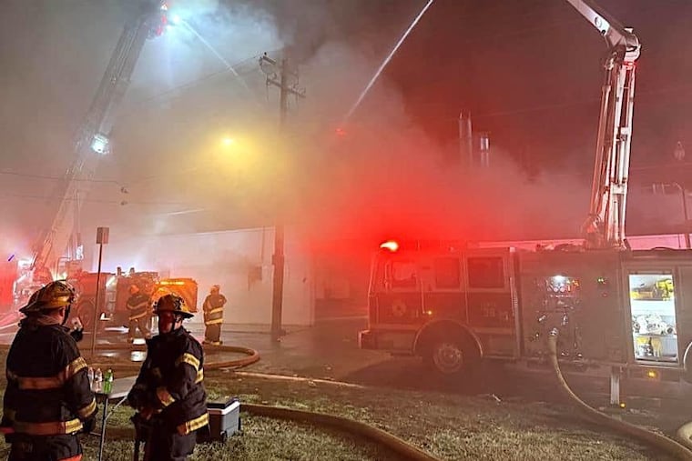 A three-alarm fire broke out in a warehouse on Foulkrod Street in the Frankford section of Philadelphia on Christmas Eve. A day later, officials were cautioning people to stay out of the area because of air-quality issues.