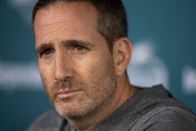 Eagles general manager Howie Roseman during the first day of training camp at the NovaCare Complex in July.