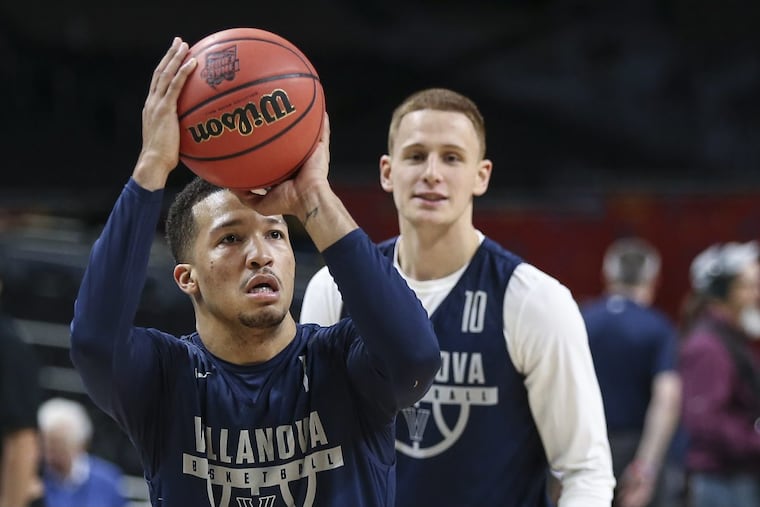 Jalen Brunson (front), and Donte DiVincenzo have both been invited to the NBA draft combine this month.