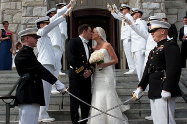 Marianne Connolly and Brian Lauber were married July 10, 2010 in Villanova. (Phil Kramer)