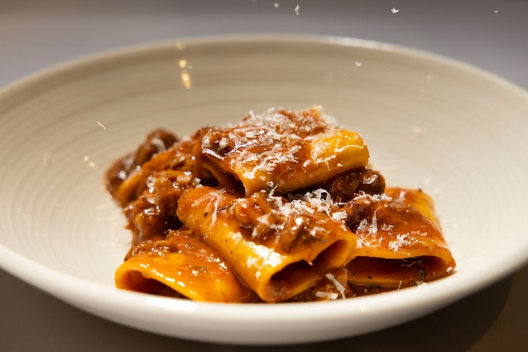 Hand-rolled paccheri with ragu alla Napoletana at Andiario in West Chester, Pa. on Thursday, Aug. 8, 2024. Andiario is located at 106 West Gay Street in West Chester.