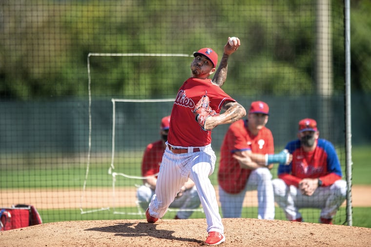 Phillies pitcher Vince Velasquez will open the season in the bullpen.