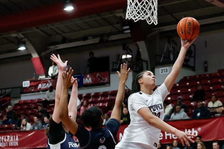 Westtown School’s Jordyn Palmer (right) is a nationally ranked forward in the class of 2027.