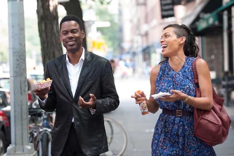 In "top Five," Chris Rock (with costar Rosario Dawson) is deply hurt by a movie critic.