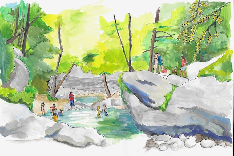 Devil's Pool in the Wissahickon Valley Park is off-limits to swimmers. That does not stop them.