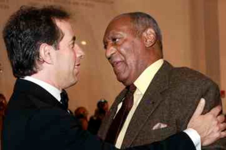 When Bill Cosby (right) was honored with Mark Twain humor prize at the Kennedy Center in October, comedian Jerry Seinfeld was part of the celebrity guest list. When Cosby is feted in Philly in April for winning the Marian Anderson Award, again the stars might come out.