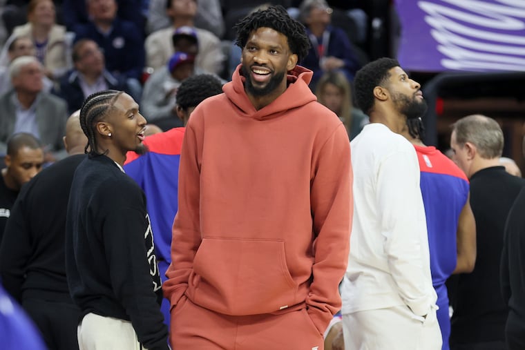 Sixers stars Tyrese Maxey, Joel Embiid, and Paul George sat out of a Nov. 13 game against the Cleveland Cavaliers. The trio has yet to play together.