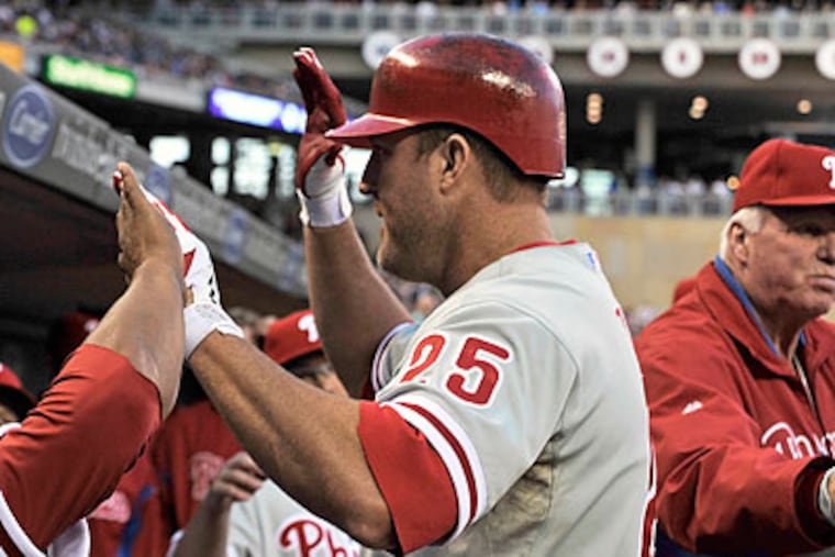 The Phillies traded Jim Thome to the Orioles for two minor league players. (Jim Mone/AP)