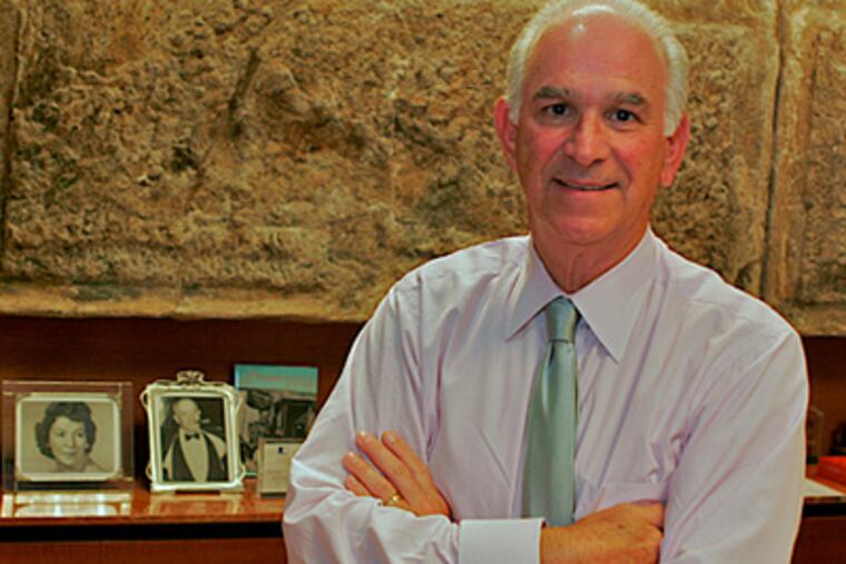 Stephen A. Cozen, a lawyer for Foxwoods Casino, made a pitch to Gov. Rendell and legislative leaders for support on extending the deadline for opening gaming halls. (John Costello / Staff Photographer)