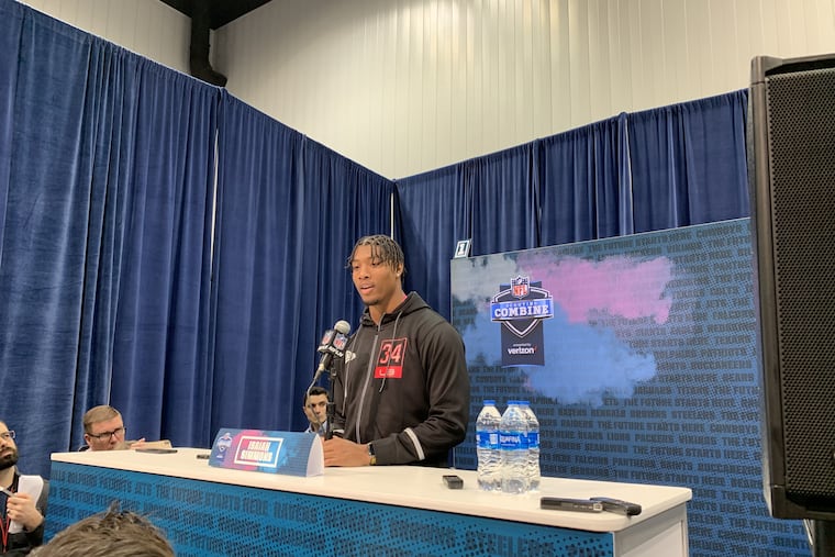 Clemson linebacker/safety Isaiah Simmons, who is expected to be a top-10 pick in the NFL draft, talked to reporters earlier this week at the scouting combine in Indianapolis.