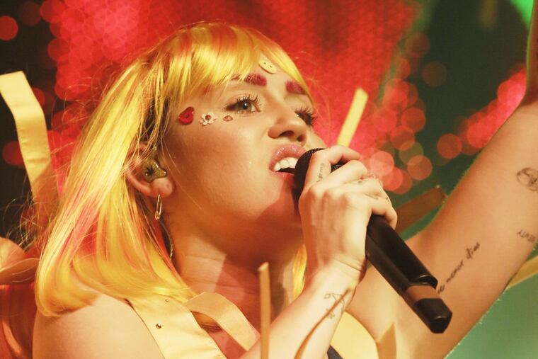 Miley Cyrus & Her Dead Petz perform at the Electric Factory in Philadelphia.