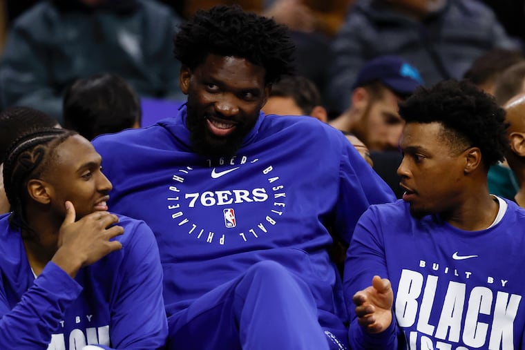 When Joel Embiid (center) is out, his teammates, like Tyrese Maxey, have to make adjustments.