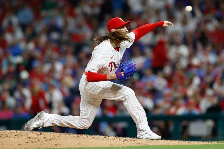 The Phillies are concerned about the number of innings Matt Strahm has thrown this season compared to last year.