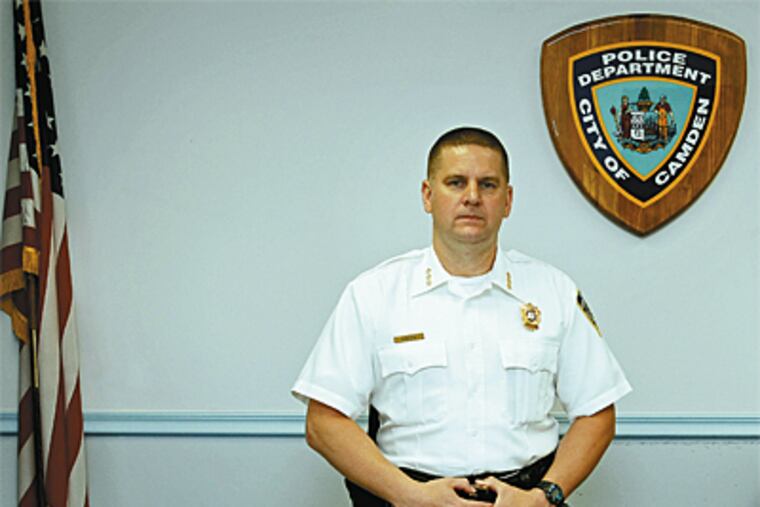 Camden police chief Ed Hargis is fighting an escalating drug-trade turf war that could make 2008 one of the deadliest years in the city's recorded history. (Michael S. Wirtz/Inquirer)