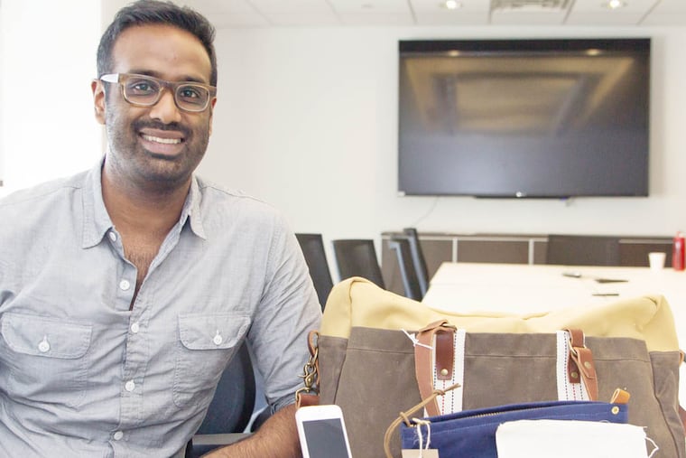 On September 17, 2014, co-founder & CEO of Goods of Record, Sathish Naadimuthu displays some of the Made in America premium men's goods, accessories, and clothing that his company markets and sells. The company also tells the stories behind their good’s creators - through short film, photography, and editorial.
Chanda Jones / Staff Photographer