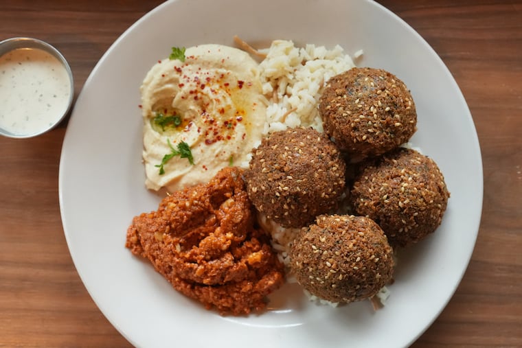 Falafel at Apricot Stone, in Philadelphia, November 25, 2025.