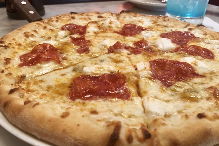 Stinger pizza and a blue scrubs lemonade at Barra Rossa.