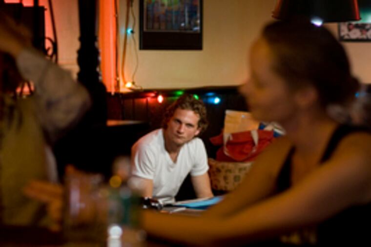 In a road scene from the movie about Immaculata's championship basketball team, Josh Rush is a cowboy who's about to make a move on two basketball players at the bar.
