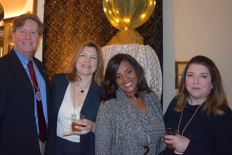 AEICAUNIO31(Left to right)Michael Kiernan, Tracey Brobyn, Renee Baker and Renee Taggerty at the 2016 Union League New Year's Day celebration at the Union League in Philadelphia, PA. (For the Inquirer/Maggie Henry Corcoran)