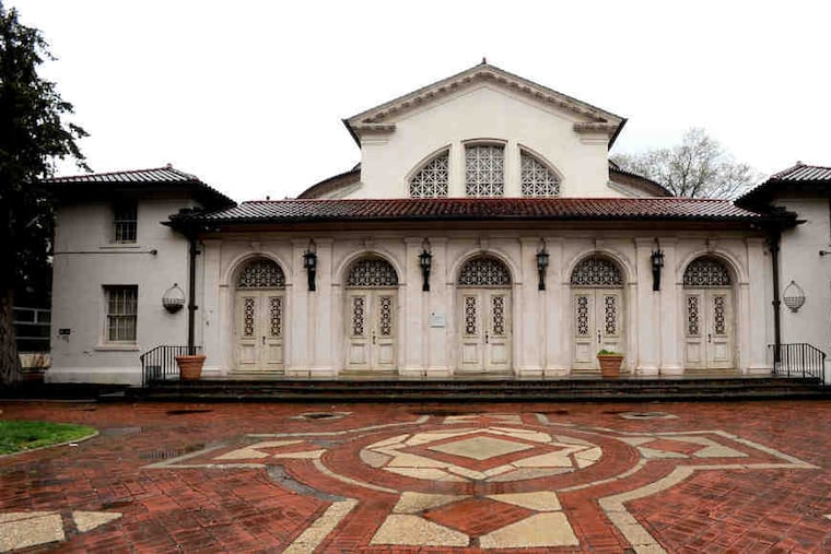 The Rotunda, at 40th and Walnut, started out as a Christian Science church. It is set back from Walnut Street by a brick-paved plaza. This photo was shot in 2011, before the main sanctuary was closed to the public because of lead paint issues.