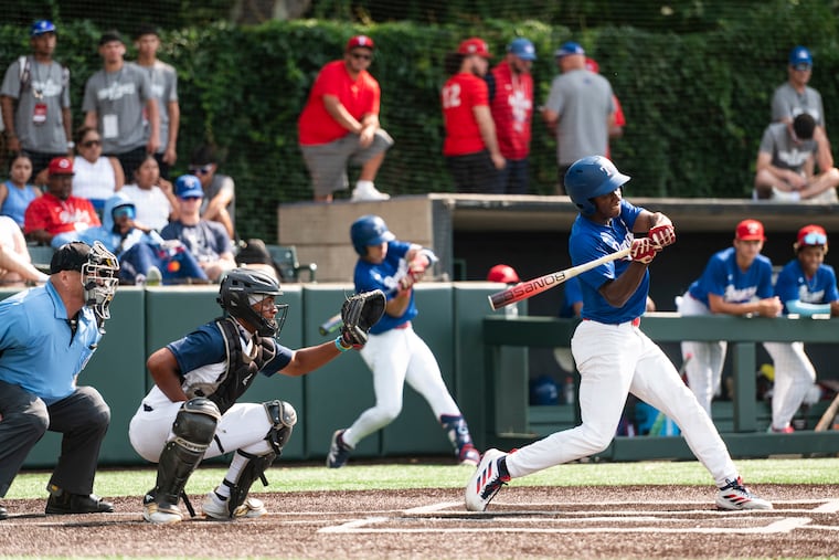 Players at the Commissioner’s Cup Championship Game at Tommy Lasorda Field on Monday, July 13, 2026.