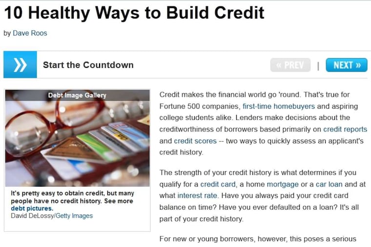 HowStuffWorks has tips for millions with no credit history.