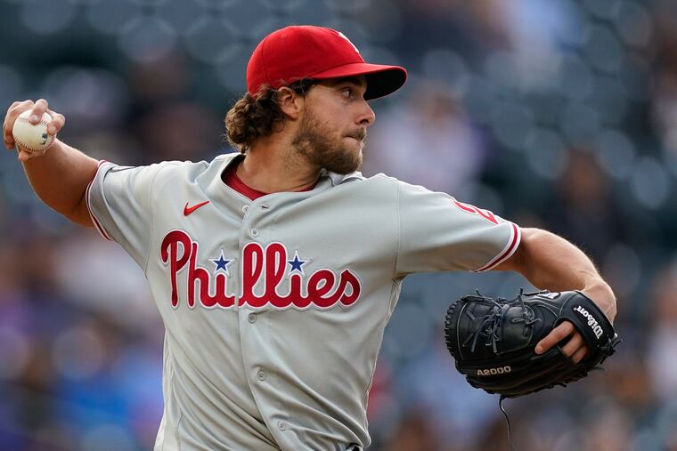 Philadelphia Phillies starting pitcher Aaron Nola only records "quality starts" (six innings, three or fewer earned runs) about 60 percent of the time.