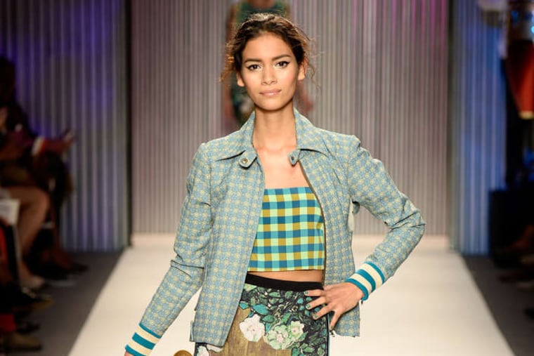 Tracy Reese bares a little belly with style, and the multi-print green skirt is an all-around winner.