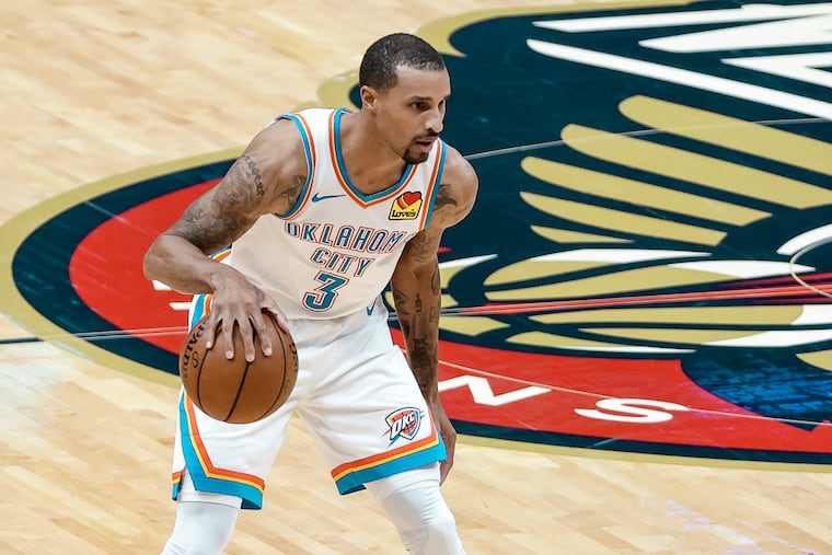 It'll be a bit before George Hill hits the floor in a Sixers uniform.