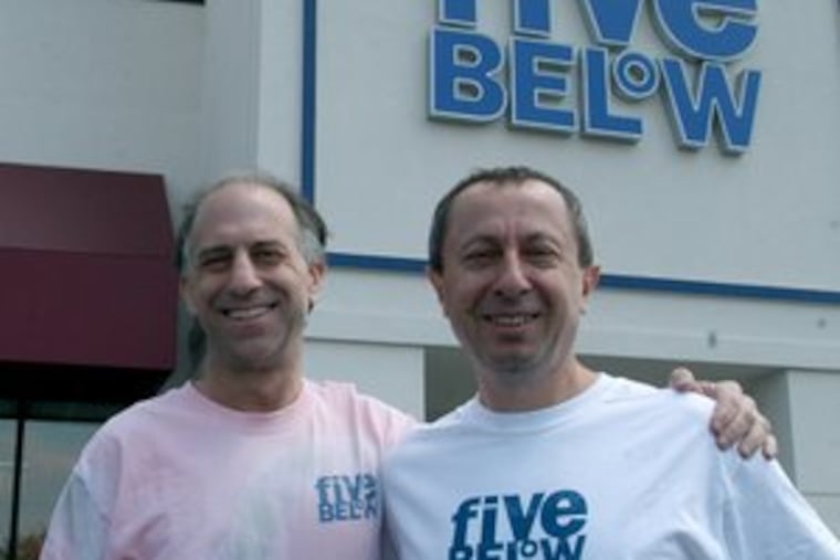 David Schlessinger (left) and Tom Vellios, cofounders of Five Below.