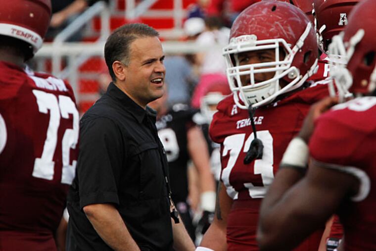 Temple coach Matt Rhule. (Michael S. Wirtz/Staff Photographer)