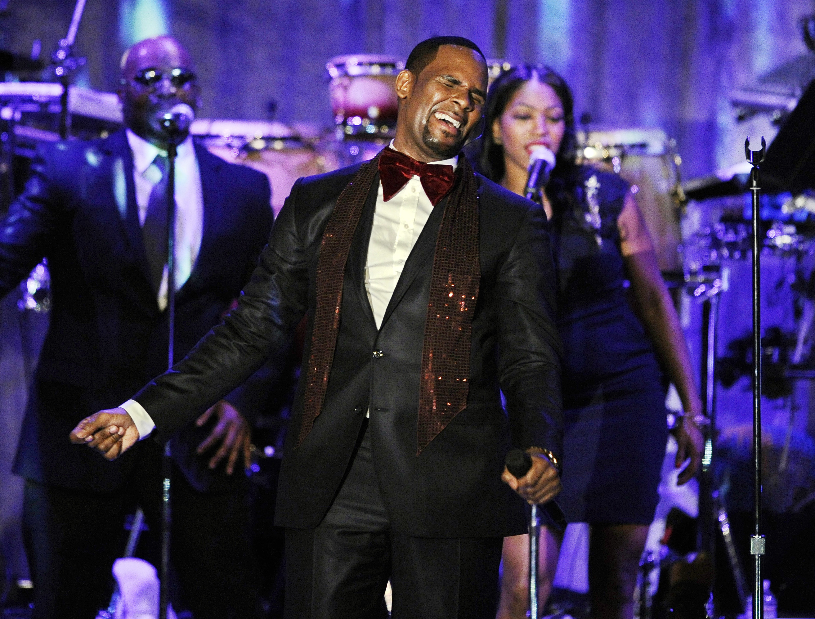 R. Kelly performs in 2011 at a Grammy gala.