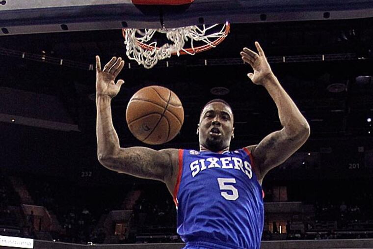 76ers power forward Arnett Moultrie. (Bob Leverone/AP)