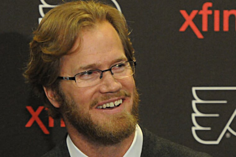 Chris Pronger talks about the progress of his recovery from concussions at a press conference on March 7, 2013 at the Flyers Skatezone in Voorhees Two., NJ. (Photo by Curt Hudson)