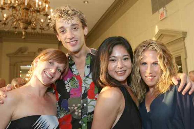 BalletX dancers (from left) Jennifer Goodman, Matthew Prescott, and Anitra Keegan, and ballet mistress Jennifer Borish.